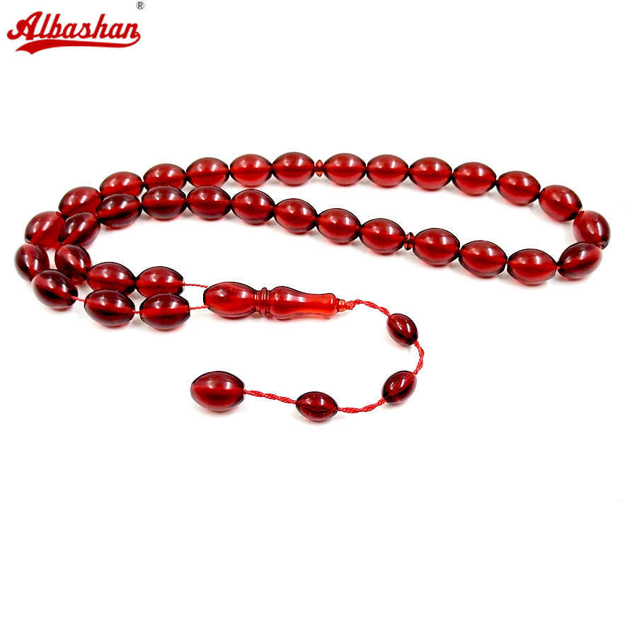 Ethnic Fashion Store - Тасбих из красной смолы, 33 бусины,