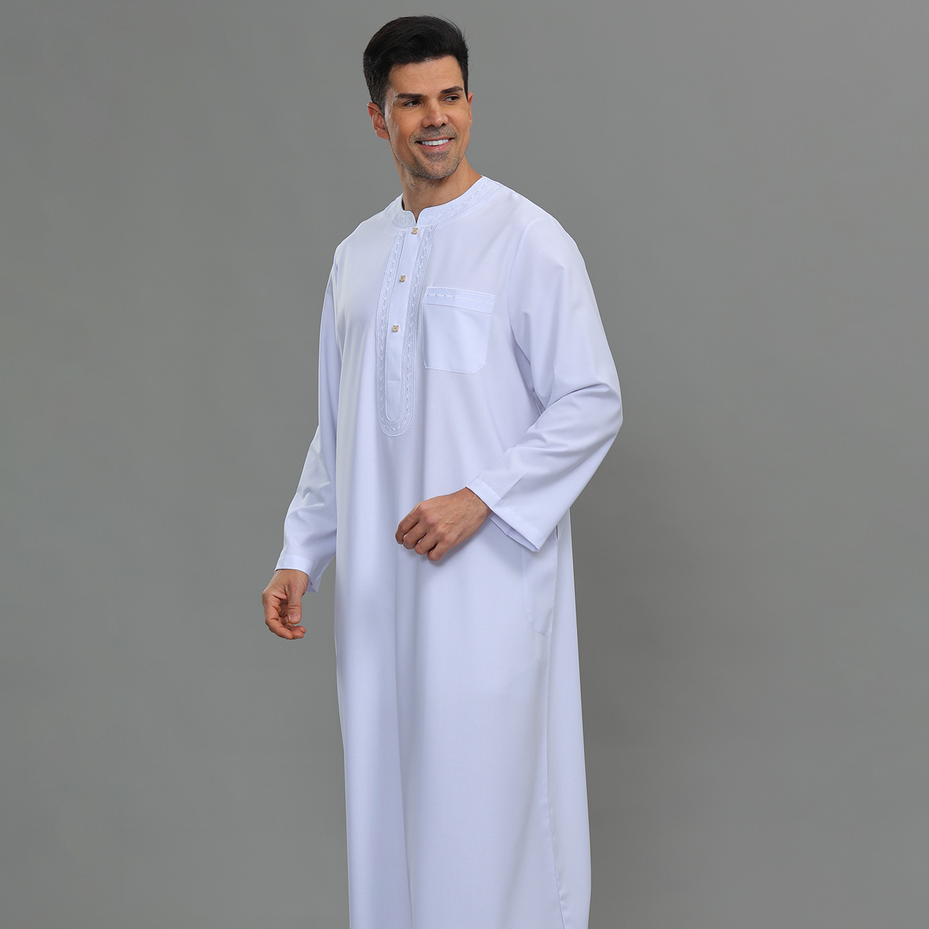Kurta Men Cotton - Мужской кафтан-тобе на пуговицах, повседневный хлопковый