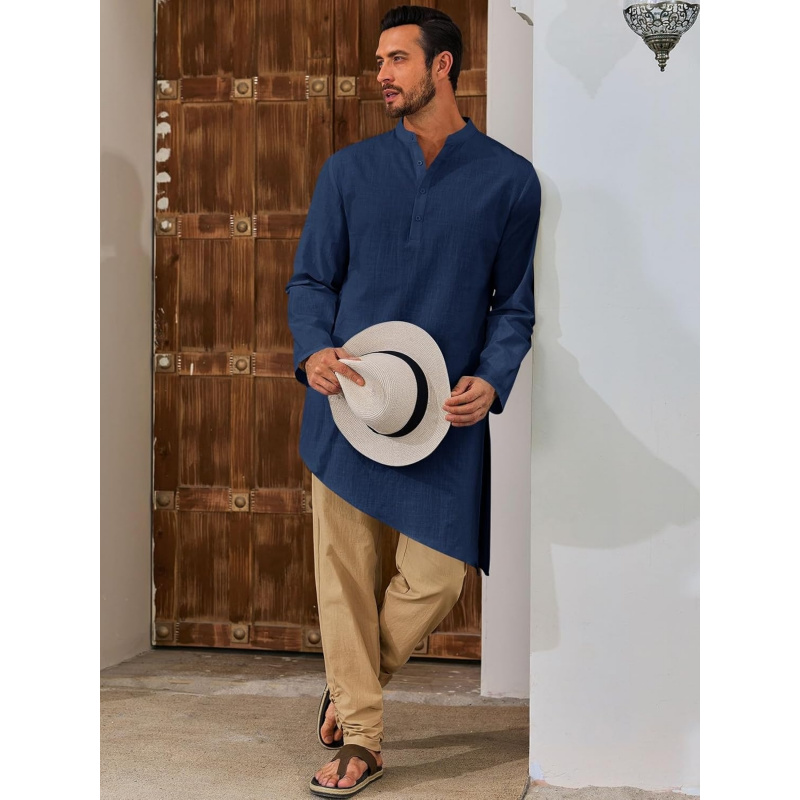 Мужской кафтан-халат из хлопка – обзор и цена Kurta Men Cotton
